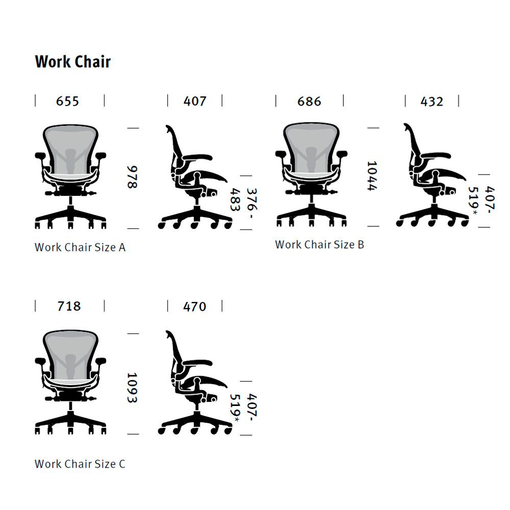Herman Miller Aeron Remastered, Graphite, Basic