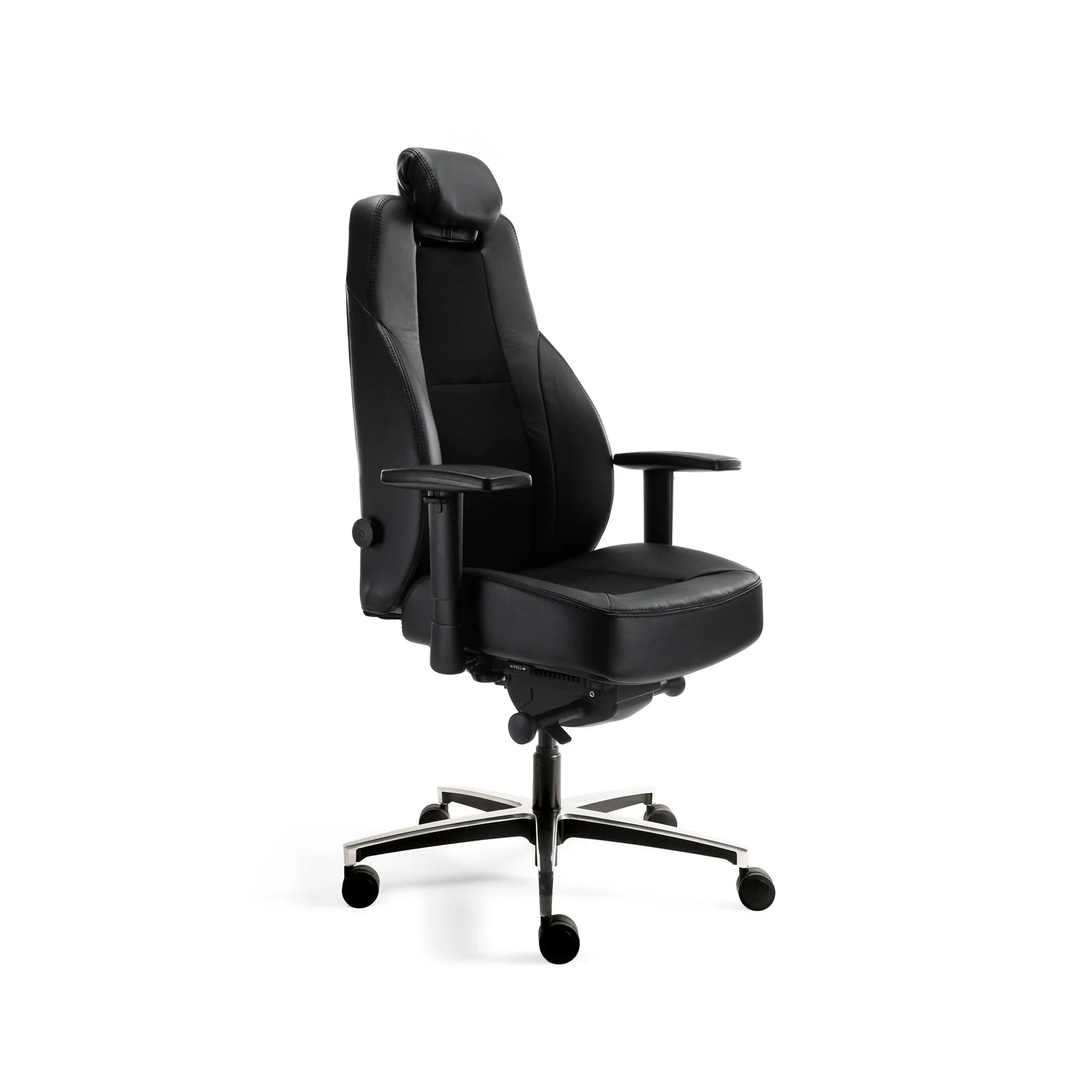 Valvomotuoli Free B1 - Musta kangas/nahka