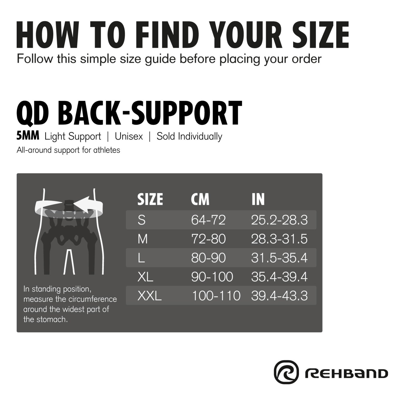 QD Back Support 5mm Selkätuki